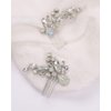 Rumtock Opal Crystal Beads Silver Hair Comb Set for Wedding Brides Women Hair Accessories Handmade Hair Jewelry