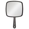 Diane Professional Quality Hand Mirror – Hand Held Mirror with Handle, Single Sided Vanity Makeup Mirror for Women, Men, Salon, Barber, Shaving, and Travel, Medium 7.5" x 10.75" In Black