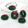 10 Pieces Mini Artificial Christmas Wreaths Ornaments, Dollhouse Miniature Christmas Wreath Doll House Mini Xmas Wreath for Dollhouse Door Windows Christmas Tree Decoration (Red Bowknot)