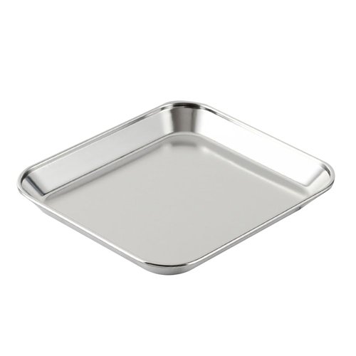 ABOOFAN 3pcs Stainless Steel Dinner Plate Food Serving Tray for Fruits Barbecue Easy to Clean for Home Restaurants Cafes