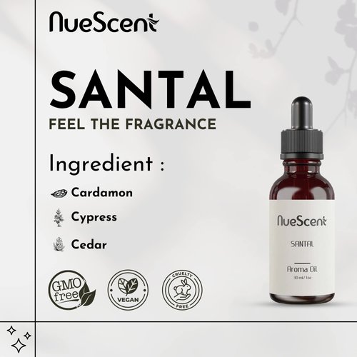 NueScent Santal Aroma Oil for Scent Diffusers - 30 Milliliter