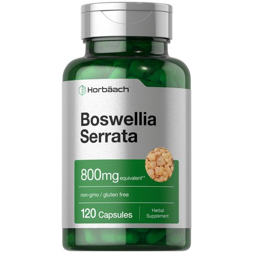 Horbäach Boswellia Serrata Extract Capsules | 800mg | 120 Count | Herbal Supplement | Non GMO, Gluten Free