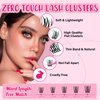DIY Lash Extension Kit Cluster Lashes Kit with 120 Pcs Lash Clusters Lash Bond Overnighter Remover Eyelash Applicator Beginner DIY Lashes Kit Easy to Use(DIY Lash Kit-Tufted)