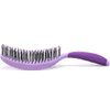 NuWay 4Hair® Patented Curved and Vented Hair Dryer Safe Detangling C Brush® (Violet)