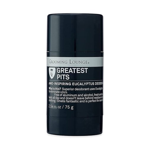Grooming Lounge Greatest Pits Deodorant, Natural, Aluminum Free Deodorant for Men and Women, Paraben-Free, Sulfate-Free, Fresh and Clean, 2.54 oz