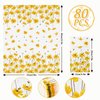 AnyDesign 80 Pack Calliopsis Guest Napkins Spring Summer Flower Bee Disposable Paper Napkins Yellow Floral Dinner Hand Napkins for Home Kitchen Wedding Birthday Party Supplies, 13 x 15.7 Inch (A1799)