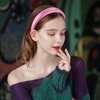 Atoden Pink Headband Padded Headband Satin Headbands Thick Headbands Plain Head Band Hair Bands Hair Accessories for Women Girls