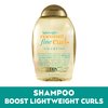 OGX Lightweight + Coconut Fine Curls Shampoo, Lightweight, Shampoo for Curly Hair, Coconut Water Shampoo, Flaxseed Oil, Citrus Oil, 13 Fl Oz