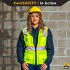 KwikSafety FIRST LADY Safety Vest for Women [SNUG-FIT] 9 Pockets, Class 2 Custom High Visibility Reflective ANSI OSHA Fitted Construction Work PPE/Yellow XS