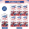 100 Pcs 4th of July Napkins Decorations, Disposable Vase Flower Patriotic Memorial Paper Guest Napkins, Red White and Blue Decorative Hand Towels for Independence Veterans Memorial Day Party Supplies