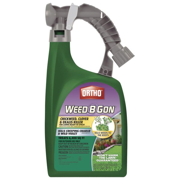 Ortho Weed B Gon Chickweed, Clover & Oxalis Killer for Lawns, 32 Oz.