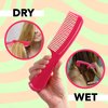 Allegro Combs 1003 Tangle Tamer Hair Comb Wide Tooth Shower Comb For Curly Hair Wet Or Dry Detangler Women’s Combs Made In The USA. 2 Piece. (Pink)