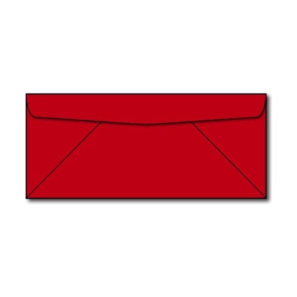 Red #10 Envelopes - 50 Envelopes - 9.5" x 4.125" - Standard Flap