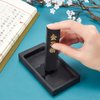 PH PandaHall Chinese Calligraphy Inkstone with Ink Stick Traditional Chinese Ink Stones Sumi Drawing Ink Dish Ink Well Ink Tray for Chinese New Year Couplets Traditional Calligraphy Practice Painting