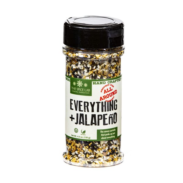 The Spice Lab Everything Bagel Seasoning Blend w/Jalapeno - 4.6 oz. Shaker - Premium Gourmet PALEO and KETO Approved Spice - The Perfect Spicy Everything Seasoning - 7120