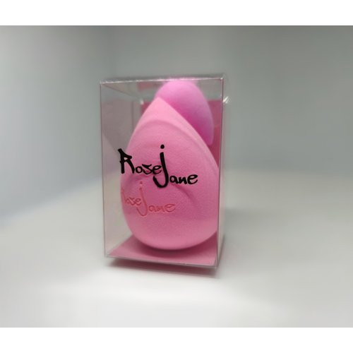 Rosejane| Beauty Blender Makeup Sponge for All Skin Types | Blend Liquid Foundations, Powders and Creams | Streak Free Application | Vegan, Cruelty Free | Two pieces| color (Pastel pink)