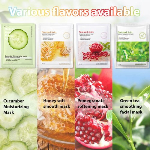 Kaely 10 Pack Variety Sheet Masks,Spa Face Mask Skin Care Set,Facial Mask Skincare Korean,Moisturize,Brighten,Nourish for All Skin Types,Birthday Gifts for Women Men kids Girls,Set01