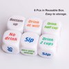 KOOTIKO 6 Pcs Drinking Dice Rolling Decider Bachelorette Game, Drunk Frenzy Party Family Friends Gathering Adult Favor Games