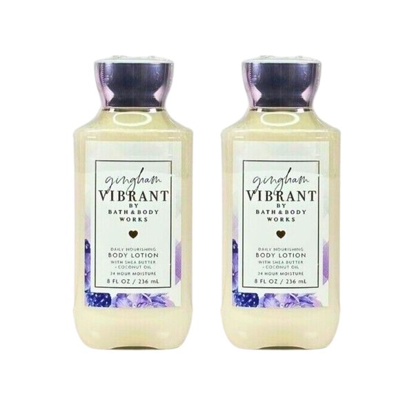 Bath & Body Works Body Lotion Pack of 2, 8oz Each (Gingham Vibrant)