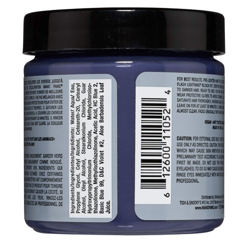 MANIC PANIC Blue Steel Hair Dye – Classic High Voltage - Semi-Permanent Hair Color - Cool, Silver Hair Dye With Blue Undertones - Vegan, PPD & Ammonia-Free - For Coloring Hair on Women & Men
