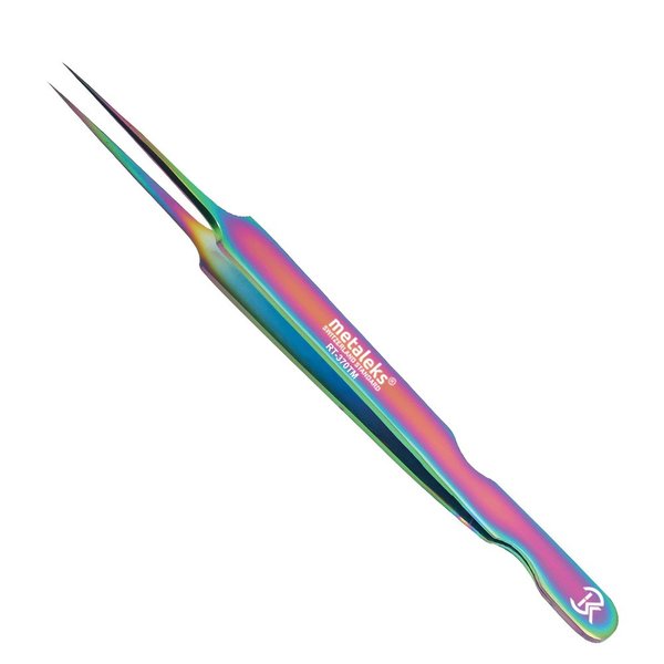 Metaleks Eyelash Extension Tweezers Japanese Stainless Steel In Multi Titanium Coating