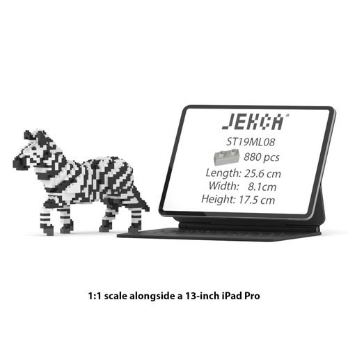 JEKCA Zebra 01S | Plastic Building Blocks | Age 14+
