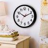 Rohioue Wall Clock, Modern 10 Inch Battery Operated Wall Clocks, Silent Non Ticking Analog Clock for Living Room, Office, Home, Bedroom, Kitchen, Bathroom(Black)