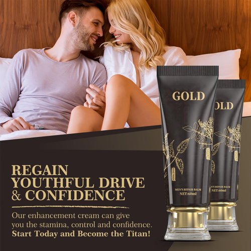 Men's XXL Gold Extra Strength Enlargement Gel for Men – Power Enlarge Gel for Increase Size, Thickness, Strength, Developed for Strength and Endurance, Clinically Inspired Formula