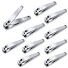 10 Pack Straight Nail Clippers Bulk,Sharp Blade Toe Nail Clippers Fingernail & Toenail Nail Clipper in Bulk,Nail Supplies Manicure Tools for Women Man Adult Homeless Care