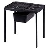 LockerMate Adjust-A-Shelf Locker Shelf & Organizer, Extends to Fit Your Locker, Includes Storage Drawer, Black