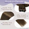 Full Shine 20 Inch Weft Hair Extensions Human Hair Sew In Remy Hair Extensions Real Human Hair Color Medium Brown Hair Extensions Sew In Weft Extensions Real Hair Extensionsfor Women 105G