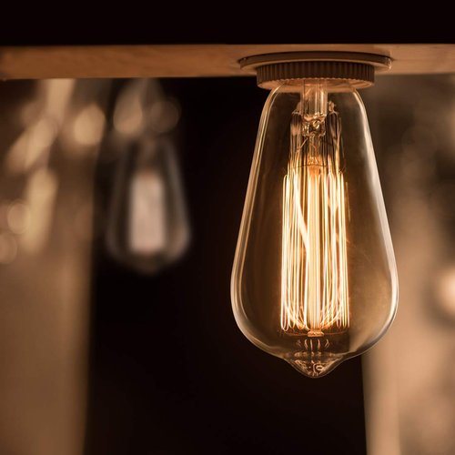 LUXON Edison Bulb Antique Vintage Style Light Bulbs Dimmable Amber Warm 60W E26 Base for Wall Sconce Pack of 2
