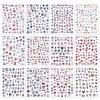 IDDFEVE 12 Sheets 4th of July Nail Stickers, Independence Day Patriotic Nail Decals, 3D Design Self-Adhesive USA Flag Star Nail Art