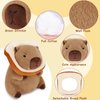 Achwishap Capybara Plush,Cute Plushies Capybara Stuffed Animal,Soft Capybara Plush Toys,Kawaii Plush Stuffed Toys with Wearable Bread Plushies Gifts for Kids Adults Birthday(Capybara Bread,12”)