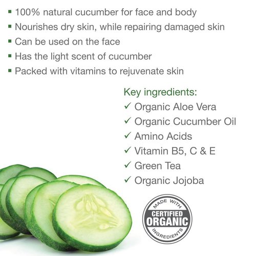 Made from Earth Cucumber Cooling Gel - Organic Aloe and Vitamin C, 4oz