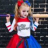 AUOCATTAIL 2pcs Red Blue Ribbon Bow Hair Clip, Clown Hair Accessories 3 Inches for Girls Kids Independence Day decoration