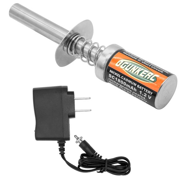 OGRC Nitro Glow Plug Igniter Starter Tools with Battery Charger for HSP Redcat and 1/8 1/10 Nitro Engine RC Car Buggy Truck Model
