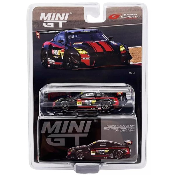 Diecast Collectibles Model Car Compatible with Mini GT 1:64 Nissan GT-R NISMO GT3#360 "RUNUP RIVAUX GT-R TOMEI Sports 2023 Super GT Series Limited Edition MGT00754