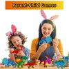 246 Pcs Dinosaur Crafts, Wooden Dinosaurs to Paint, Wooden Painting Crafts for Kids, with 30 Wooden Blocks 202 Rhinestones 12 Color Pens 2 Stickers, DIY Crafts and Birthday Party Gifts for Kids