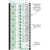 Lathem E8100 Time Clock Cards, For use with 800P Time Clock, One Sided, 4" x 9", 100 per Pack