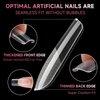 UNA GELLA Medium Square Gel Nail Tips Half Matte 312pcs Medium Square Gel x Nails Full Cover False Acrylic Nails Tips for Press On Nails DIY Art Salon Nail Extensions, 12 Sizes