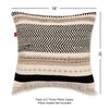 REDEARTH Handmade Boho Throw Pillow Covers - Bohemian Chic Farmhouse Style - Accent Woven Indoor and Outdoor Pillow Cushion Cases for Couch - Bed - Chair - Sofa - Bench – Set of 2 - 18"x18" - Natural