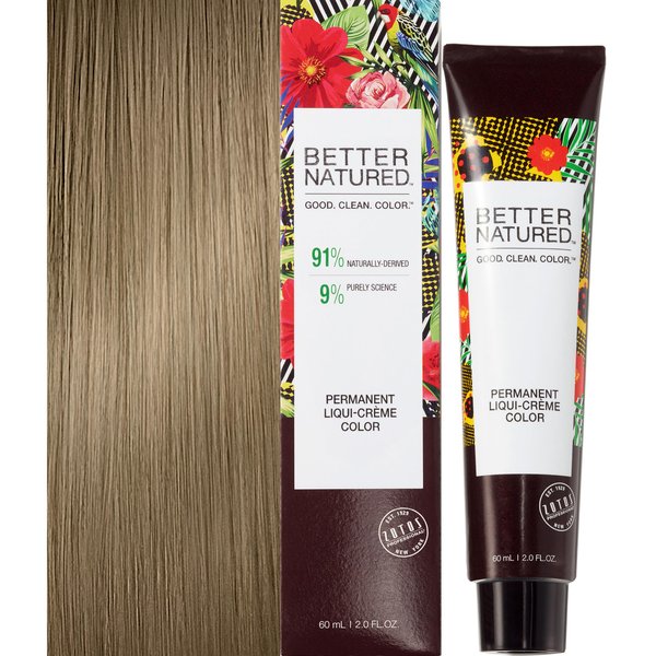 Better Natured Permanent 8N Natural Blonde Hair Color Dye - Naturally-derived, Vegan & 100% Gray Coverage that Lasts up to 8 Weeks