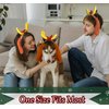 FashionVista Deer Antler Headband with Plush Dog Ears Deer Horn Hairband Reindeer Costume Accessories for women men funny party