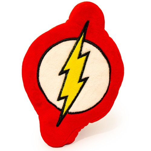 Buckle-Down Dog Toy Plush Flash Icon Red White Yellow 8" x 6"