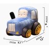XIYUAN Car Plush Tractor Stuffed Cushion Truck Toy Super Cute Car Plush Pillow - Soft Plush Toy for Little Boys, Girls, Babies and Toddlers - Great Gift (Blue)
