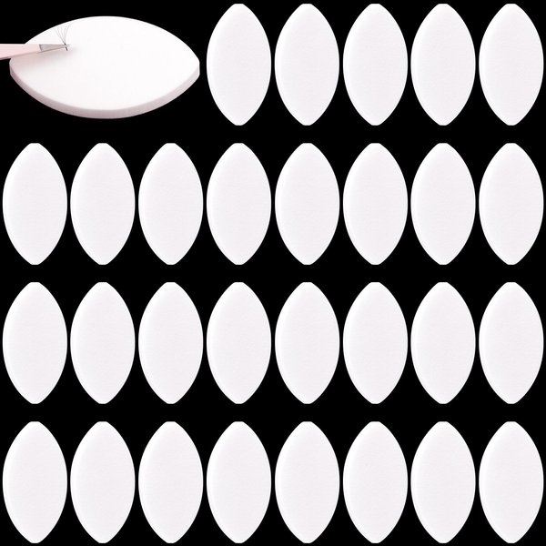 OIIKI 30Pcs Eye Shaped Practice Sponge, 7mm Lash Exercise Sponge, Practice Sponges, Lash Map Sponge for Beginners Makeup Eyelash Lash Extensions Supplies for Women