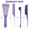 O BRUSHZOO Hair Brush Set, Hair Brushes for Women Men kid, Detangler Brush for Wet Dry Curly Hair Detangling, Hair Combs for Parting Styling, Hairbrush for Thick Fine Thin Hair Care