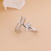 Rumtock Full Bling Crystal Beads Silver Nail Cover Cap Manicure Protective Knuckle Ring for Women Girls