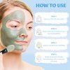IIIMEIDU Face Masks Skincare, Turmeric Vitamin C Clay Mask, Green Tea Mask, Dead Sea Mud Mask, Face Mask Skin Care for Deep Cleansing, Women Skin Anti Aging 2.5 FL Oz Each